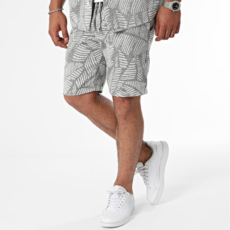 Mackten - Grijs shirt met korte mouwen en joggingshortset