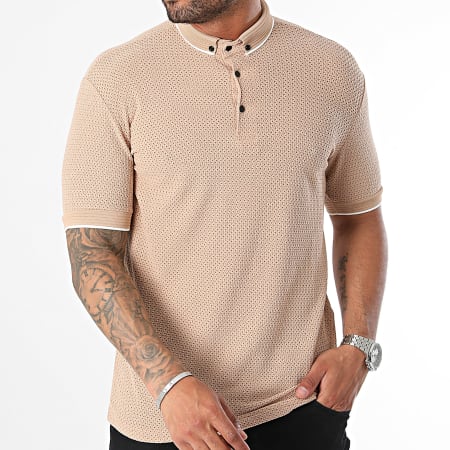 Mackten - Polo de manga corta 2526 Beige oscuro