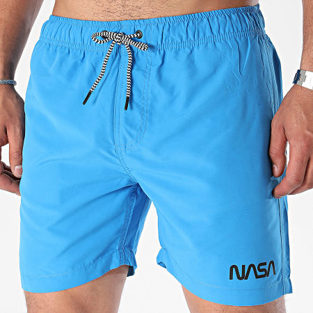 NASA - Shorts de baño Gusano Pequeño Azul Real