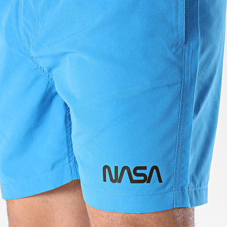 NASA - Shorts de baño Gusano Pequeño Azul Real