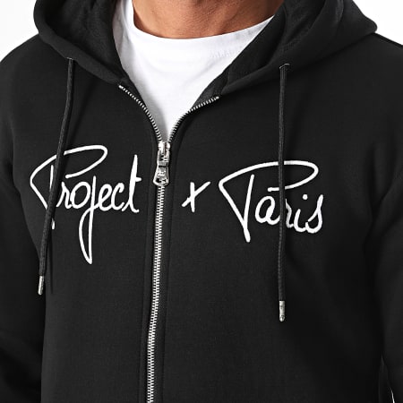 Project X Paris - Sweater met capuchon en ritssluiting 2230116 Zwart