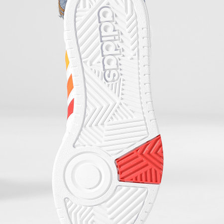 Adidas Originals - Hoops 3.0 Mid Zapatillas Mujer IH0181 Calzado Blanco Preloved Rojo Naranja