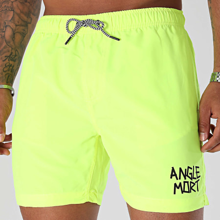 Angle Mort - Short De Bain Angle Mort Jaune Fluo