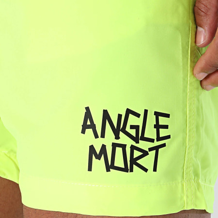 Angle Mort - Short De Bain Angle Mort Jaune Fluo