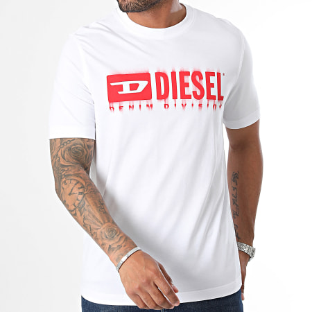 Diesel - Ajuste Q7 Camiseta A15398-0GRAI Blanco