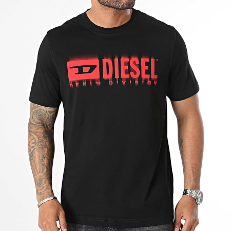 Diesel - Ajuste Q7 Camiseta A15398-0GRAI Negro