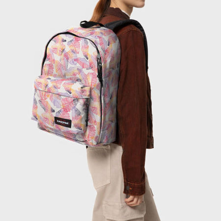 Eastpak - Zaino Out Of Office EK000767 Bianco Viola Rosa Giallo