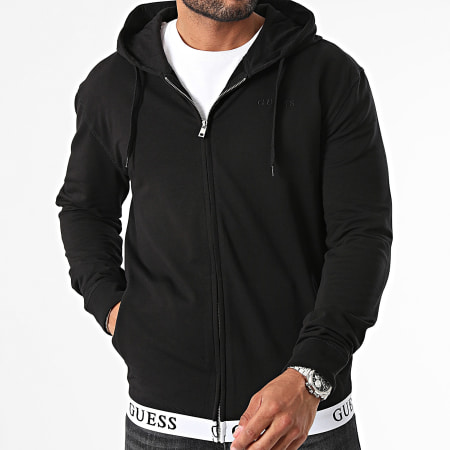 Guess - Sweat Zippé Capuche U3YQ00-KBS91 Noir