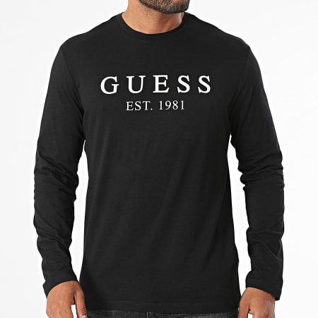 Guess - Maglietta a maniche lunghe U4RI11-K6YW0 Nero