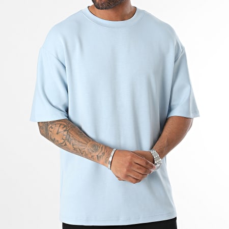 John H - Camiseta oversize grande azul claro