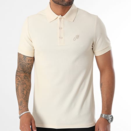 John H - Polo a maniche corte Beige