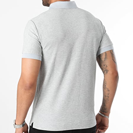 John H - Polo Manches Courtes Gris Chiné