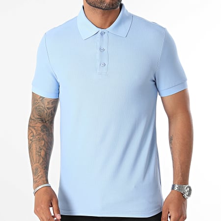 John H - Polo manica corta blu