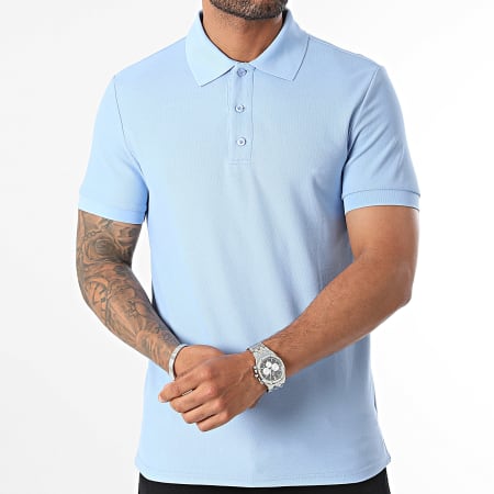 John H - Polo Manga Corta Azul