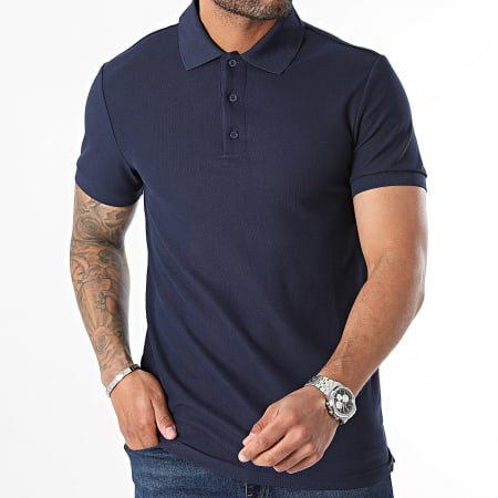 John H - Polo Manches Courtes Bleu Marine