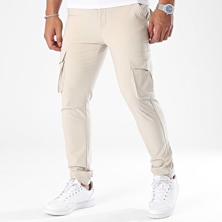 John H - Pantalon Cargo Beige