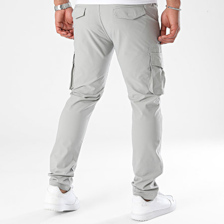 John H - Pantalon Cargo Gris Clair