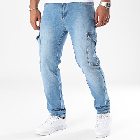 John H - Vaqueros Cargo Denim Azules