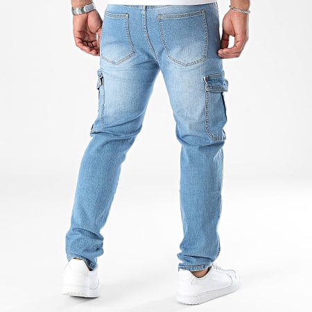 John H - Vaqueros Cargo Denim Azules