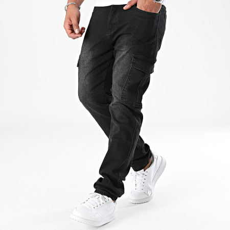 John H - Zwarte Cargo Jeans