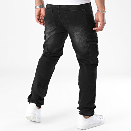 John H - Zwarte Cargo Jeans