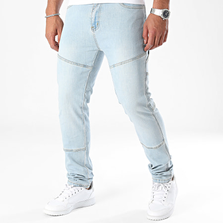 John H - Jeans regolari in denim blu