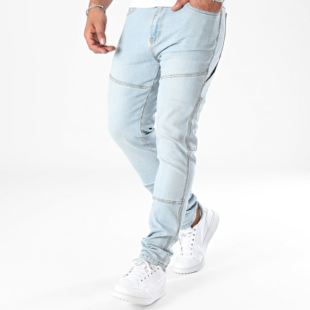 John H - Jeans regolari in denim blu