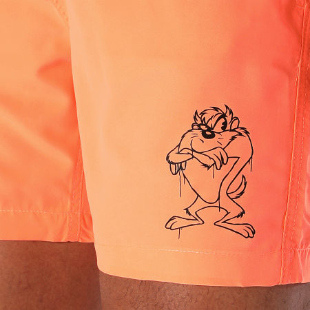 Looney Tunes - Pantaloncini da bagno Angry Taz Arancione Fluo