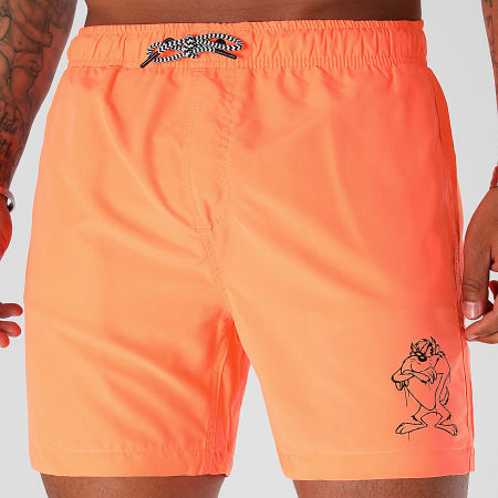 Looney Tunes - Pantaloncini da bagno Angry Taz Arancione Fluo