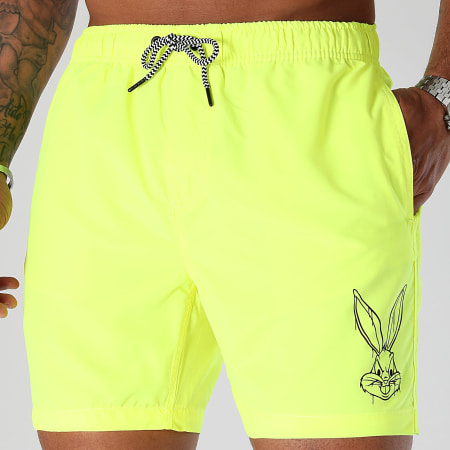 Looney Tunes - Short De Bain Angry Bugs Jaune Fluo