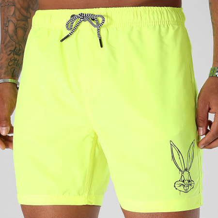 Looney Tunes - Short De Bain Angry Bugs Jaune Fluo