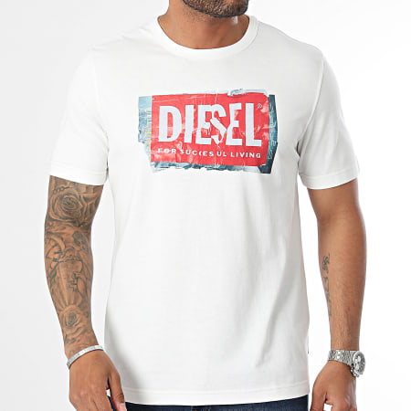 Diesel - Adjust Q6 Tee Shirt A15379-0AKAK Bianco