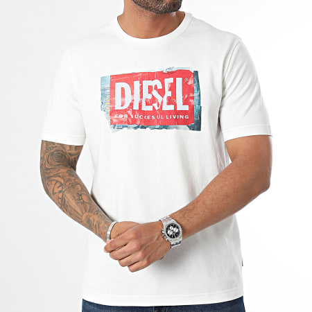 Diesel - Adjust Q6 Tee Shirt A15379-0AKAK Blanco