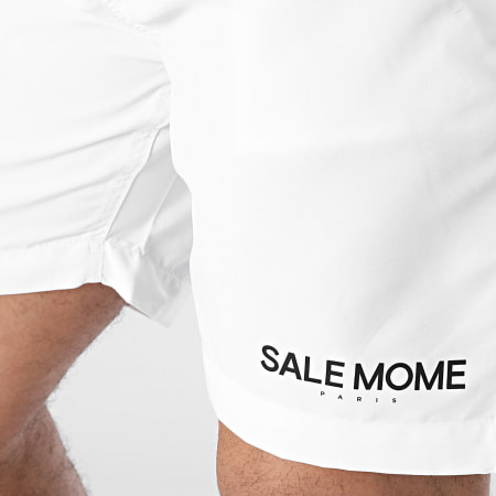 Sale Môme Paris - Short De Bain Small Logo Blanc