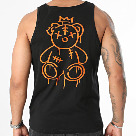 Sale Môme Paris - King Teddy Tank Top Zwart Oranje