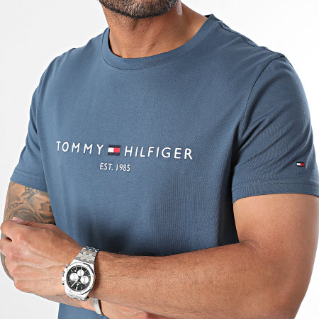 Tommy Hilfiger - Tee Shirt Slim Fit Logo 1797 Bleu Marine