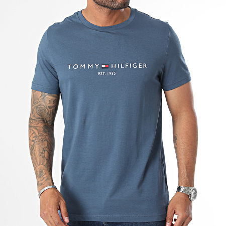 Tommy Hilfiger - Tee Shirt Slim Fit Logo 1797 Bleu Marine