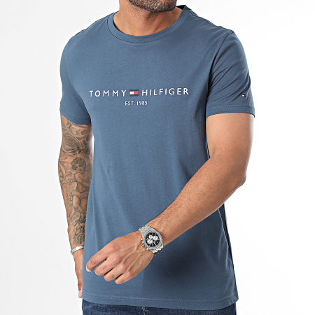 Tommy Hilfiger - Tee Shirt Slim Fit Logo 1797 Bleu Marine