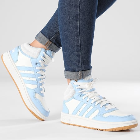 Adidas Originals - Zapatillas altas de mujer Hoops 3.0 Mid W IH0179 Cloud White Footwear White Gum3