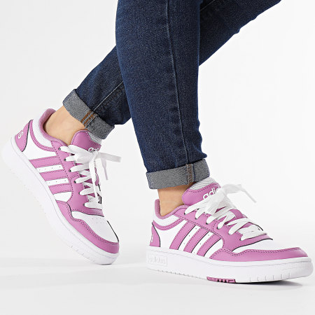 Adidas Sportswear - Hoops 3.0 W Scarpe da donna IH0174 Footwear White Preloved Purple