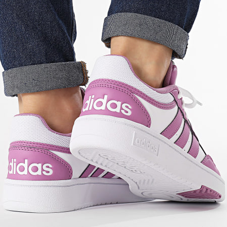 Adidas Performance - Hoops 3.0 W Zapatillas Mujer IH0174 Calzado Blanco Púrpura Preloved