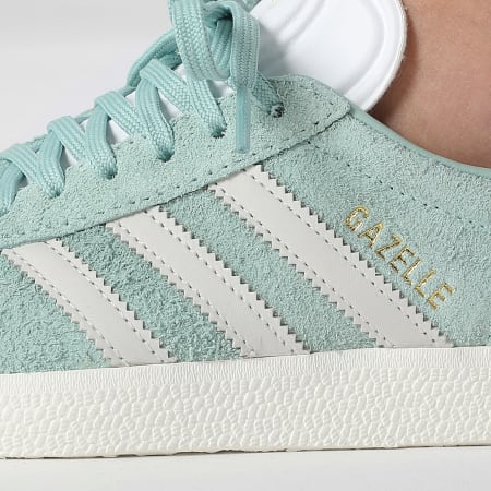 adidas gazelle silver green womens Adidas Gazelle Indoor Shoes in Ash Green / Cloud White / Gum – CHROME main image 0