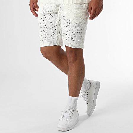Classic Series - Conjunto de camiseta y pantalón corto de jogging beige claro