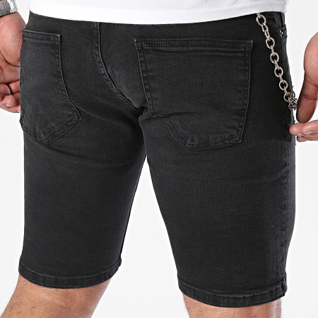 2Y Premium - Pantaloncini di jeans neri