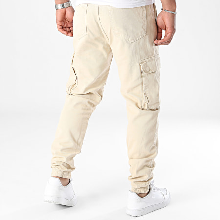 2Y Premium - Pantaloni cargo beige