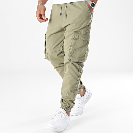 2Y Premium - Pantaloni Cargo verde cachi