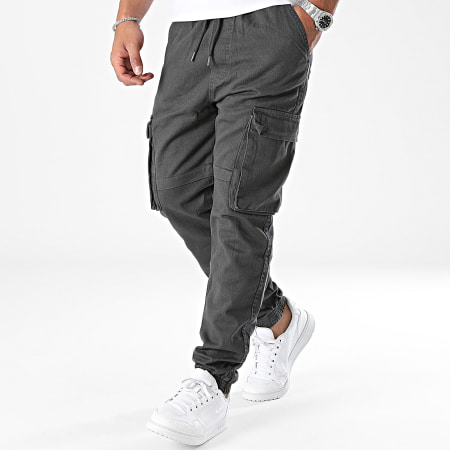 2Y Premium - Pantaloni cargo grigio antracite