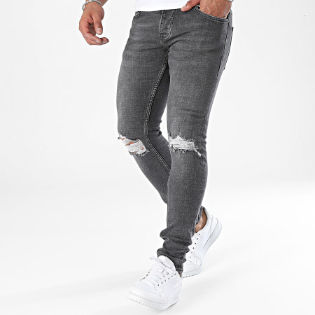 2Y Premium - Houtskool Grijze Skinny Jeans