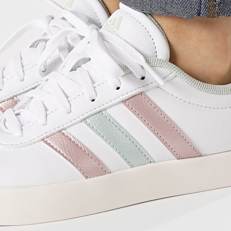 Adidas Sportswear - VL Court 3.0 Scarpe da ginnastica da donna IE6444 Calzature Bianco Lino Verde Rosa Sabbia