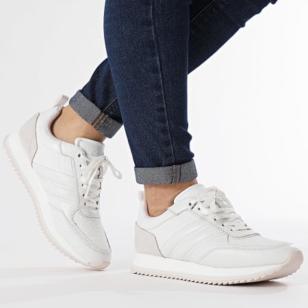 Calvin Klein - Sneakers donna Runner Lace Up Saff Mono 2102 Bianco
